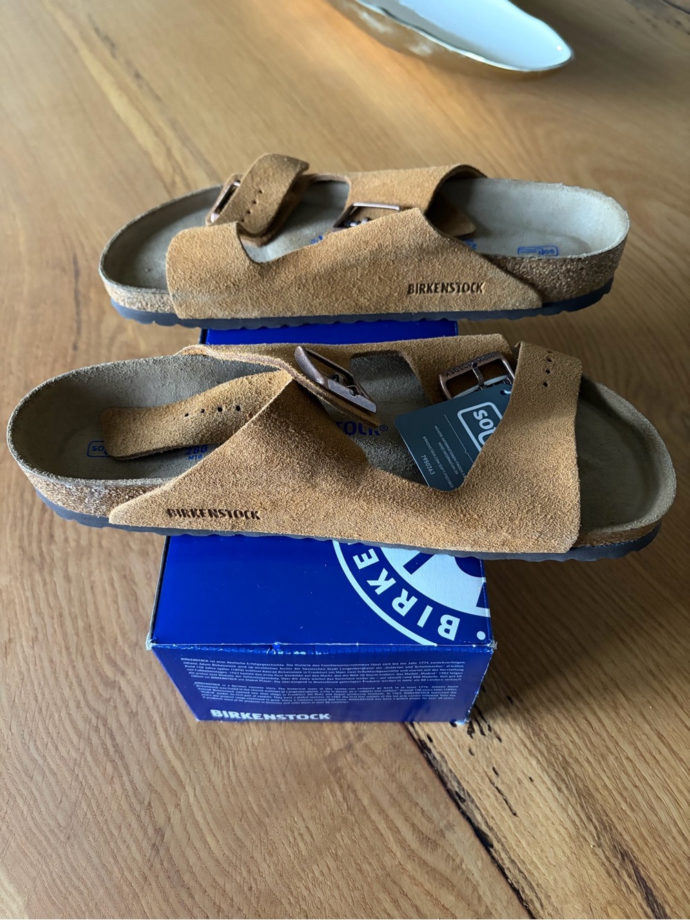 Birkenstock Arizona Soft Bed - Mink Suede - Size 43/Men’s 10 - Picture 2 of 5